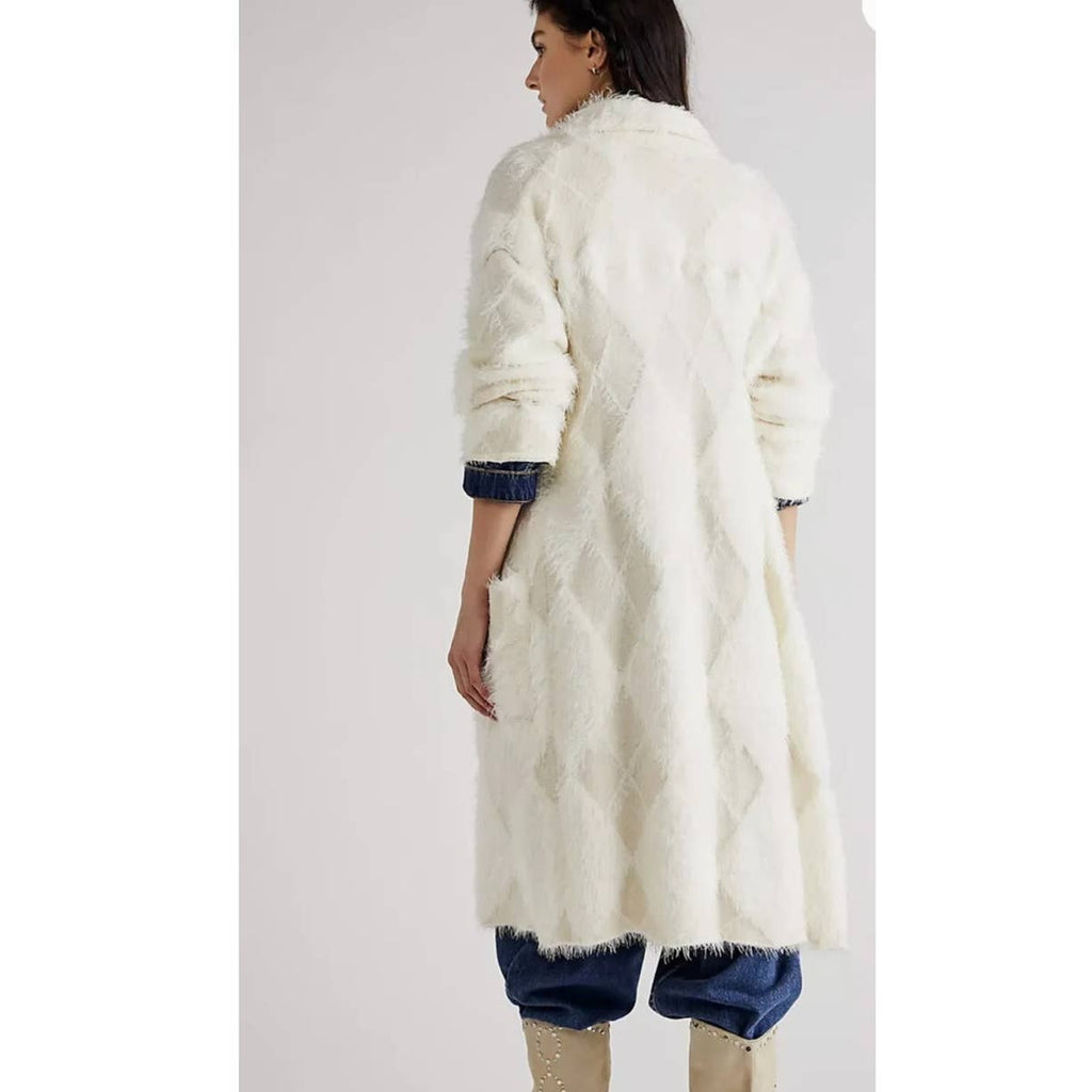 Free People David Cardi Fuzzy Coatigan