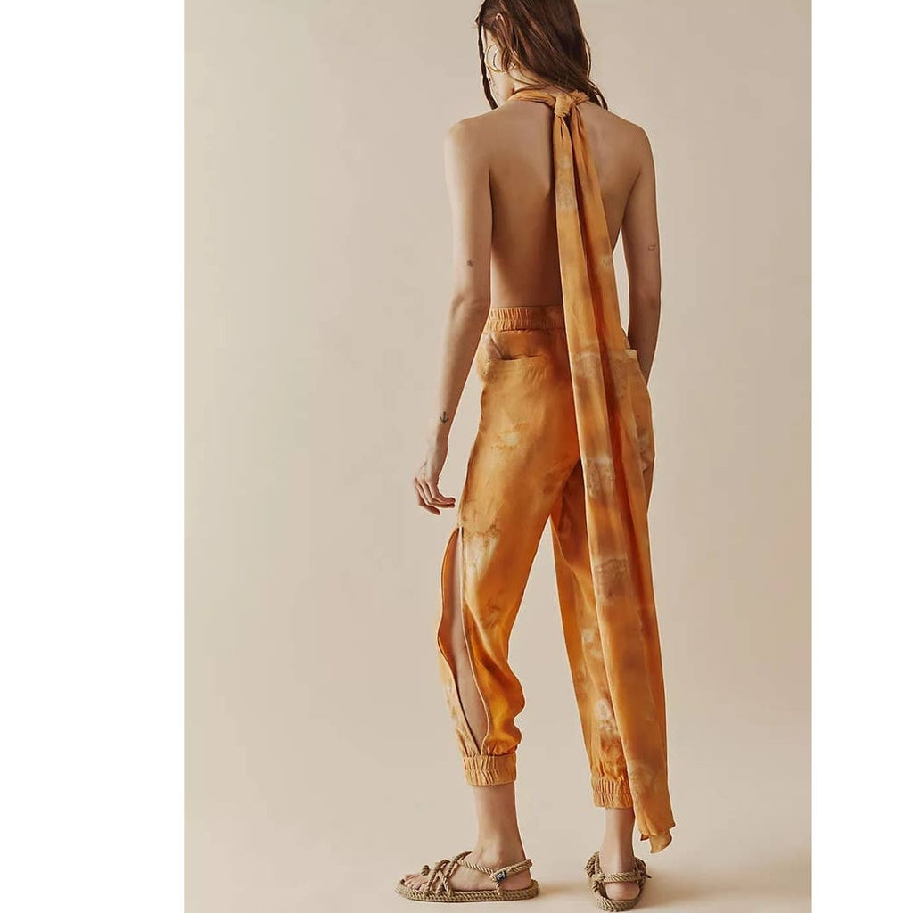 New Free People Nicholas K Marlowe Jumpsuit $618 BLUSH/MELON Small