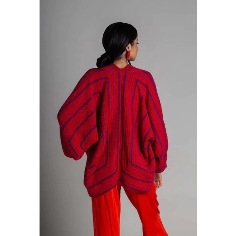 Handmade Casaco Striped Cardigan