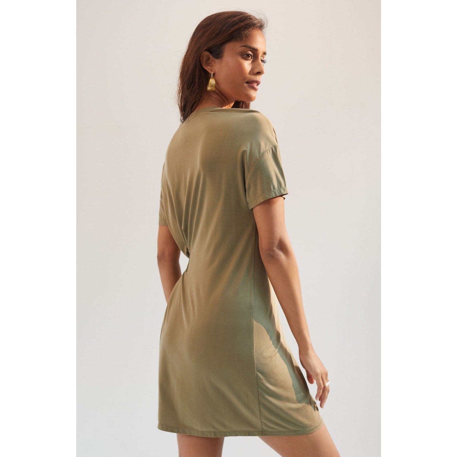 New Anthropologie DOLAN Collection Belted Mini Dress $160 Small / Medium Green