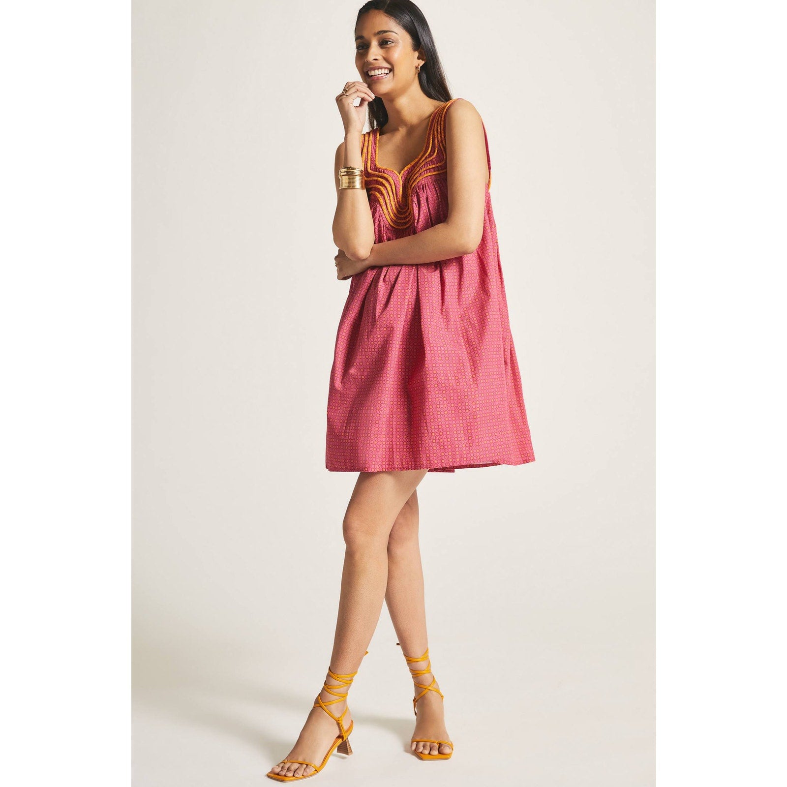 New Anthropologie Let Me Be Swing Tunic Dress $160 SMALL Pink