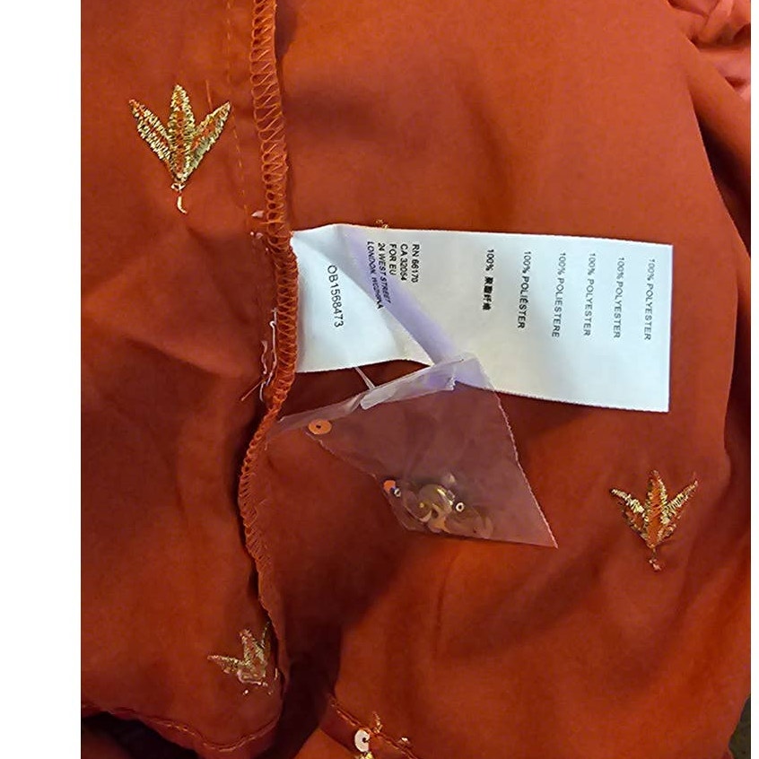 New FREE PEOPLE Breakdown Mini Wrap Dress $378 SIZE 2 Rust Embroidered Sequins