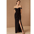 New Anthropologie BHLDN Rossi Crepe Maxi Dress $220 SIZE 16 Black