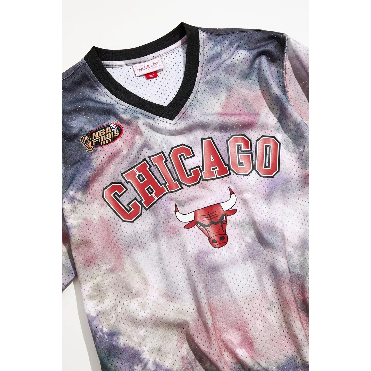 Mitchell & Ness Chicago Bulls Tie-Dye Mesh Jersey Tee Size Large Retro Mitchell & Ness