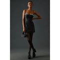 New Anthropologie Maeve Embellished Sweetheart Mini Dress $170 SIZE 10 Black