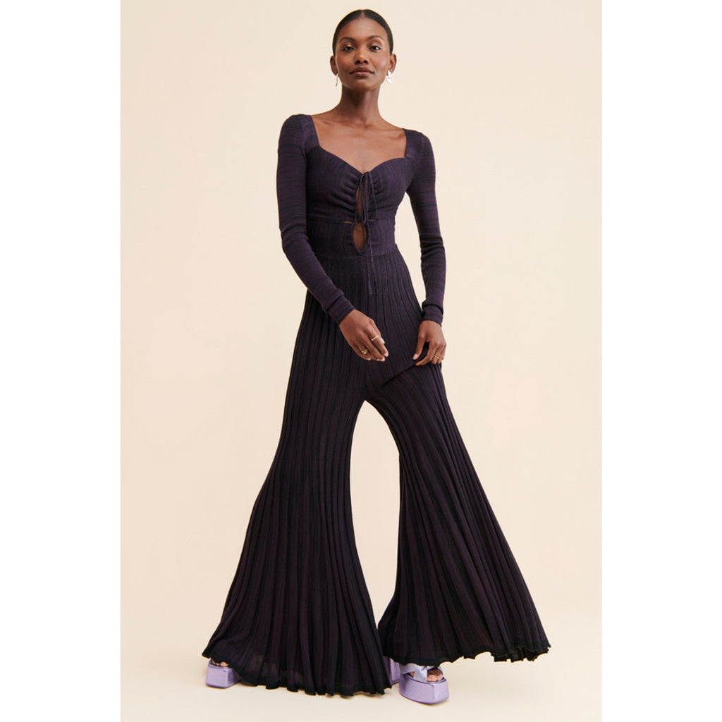Free People Lady Luck Knit Wide-leg Jumpsuit