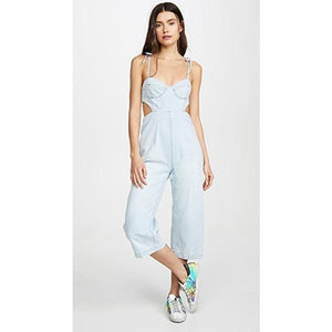 New Urban Outfitters DL1961 Hepburn Jumpsuit $209 X-SMALL Ibiza Wide-leg