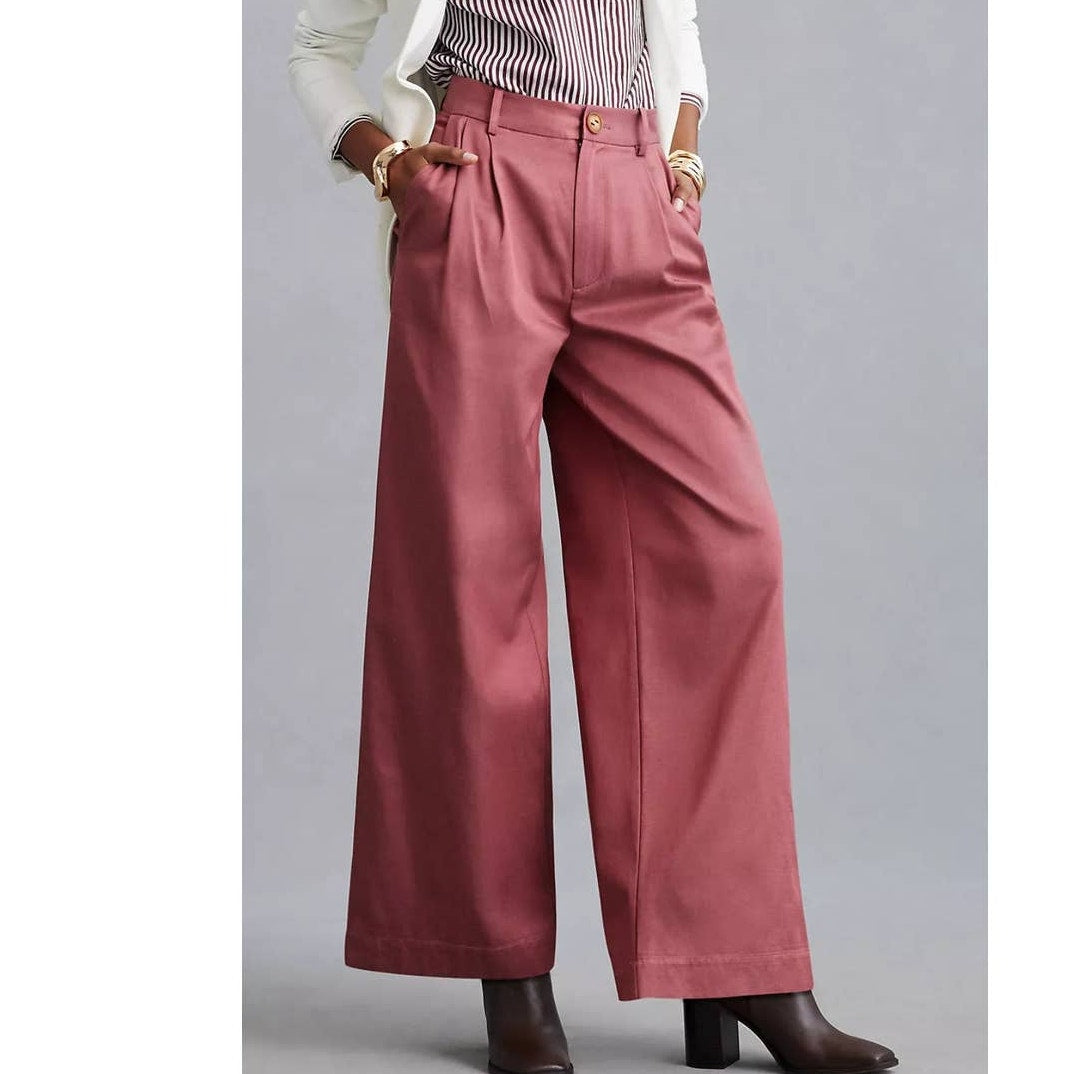 New Anthropologie Magali Pascal Audra Pants $345 SMALL Rose