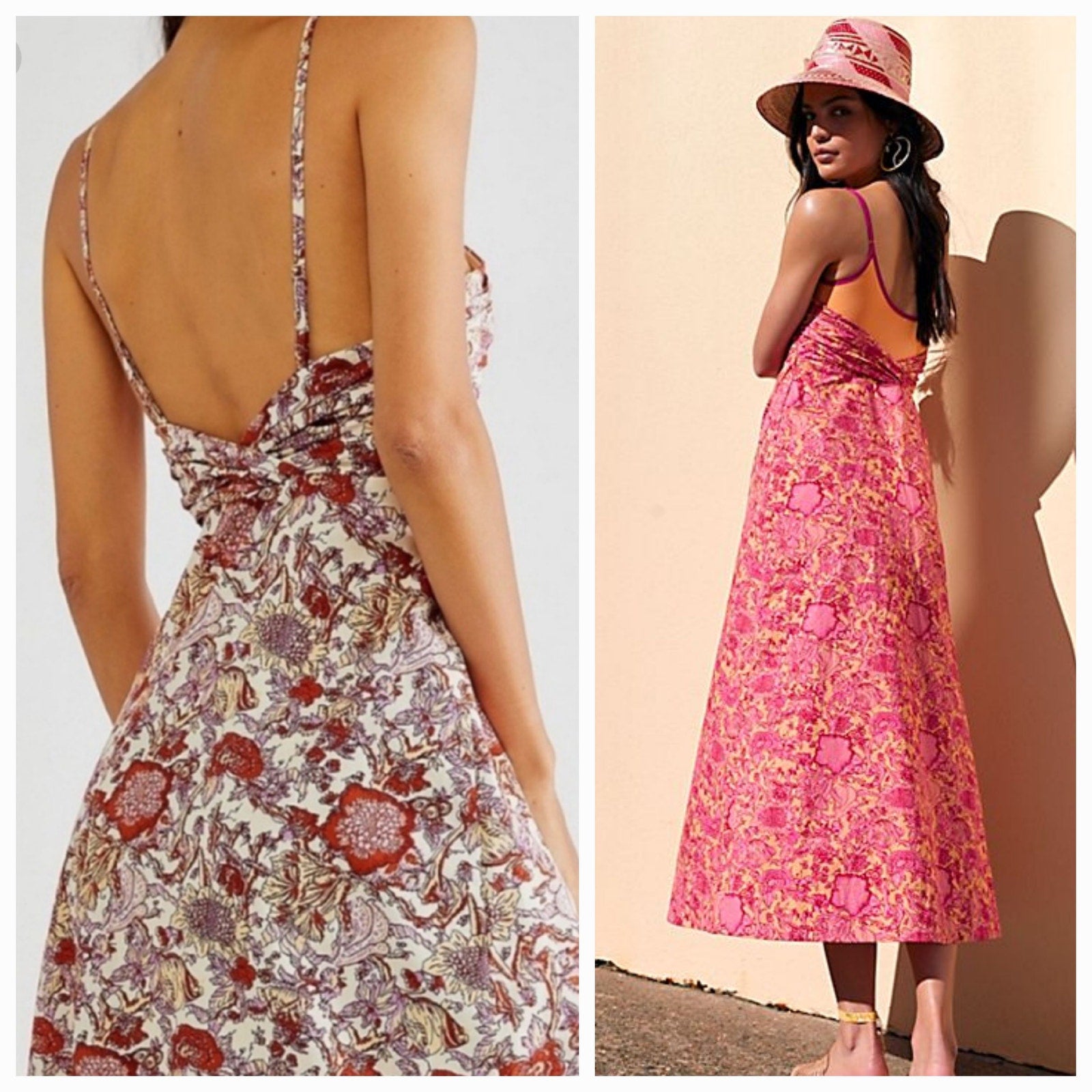 New Free People Ruby's Sweetheart Midi Dress $148 SIZE 2 Red Berry Floral