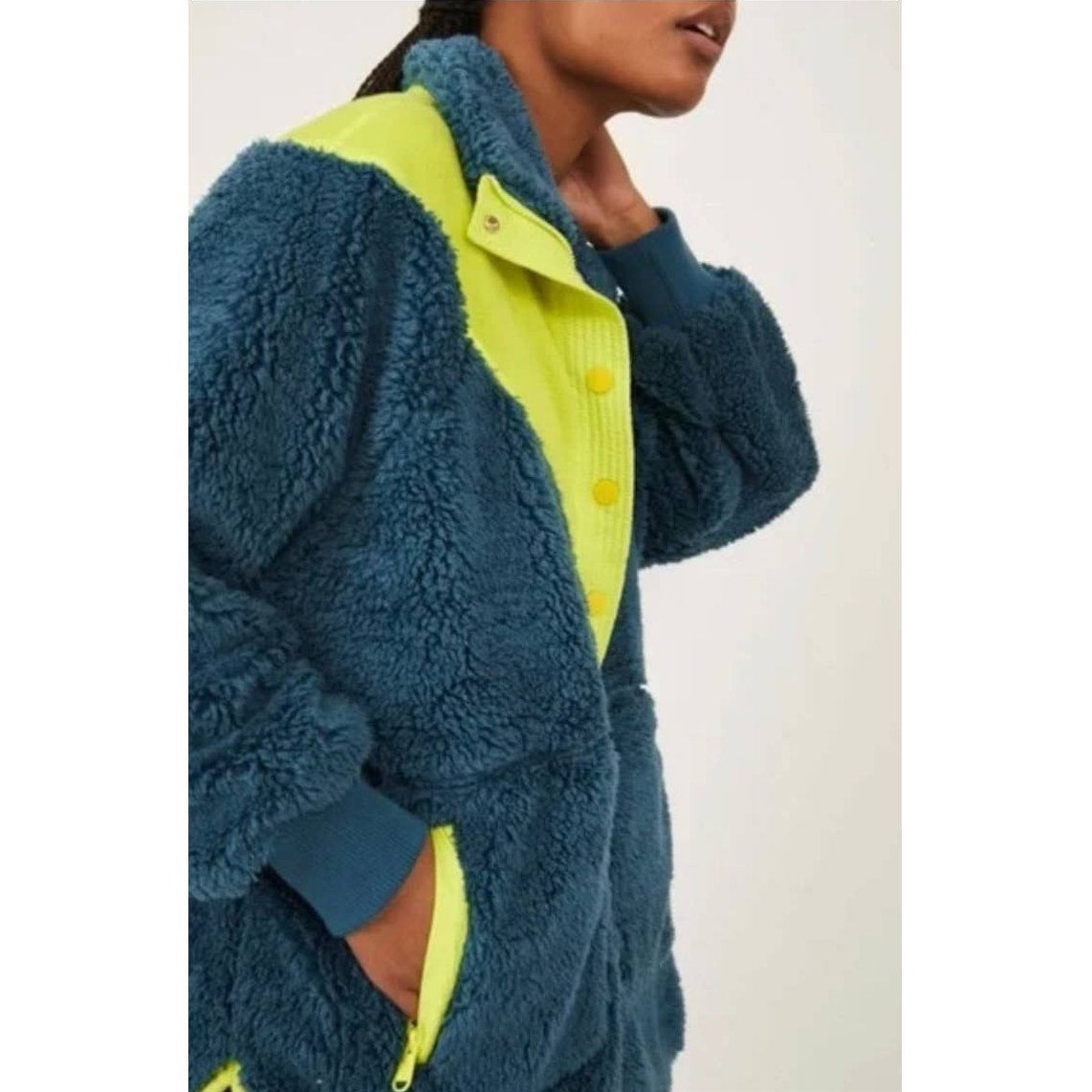New Free People MOVEMENT Fall To Rise Fleece Quarter Snap $148 X-SMALL Margarita