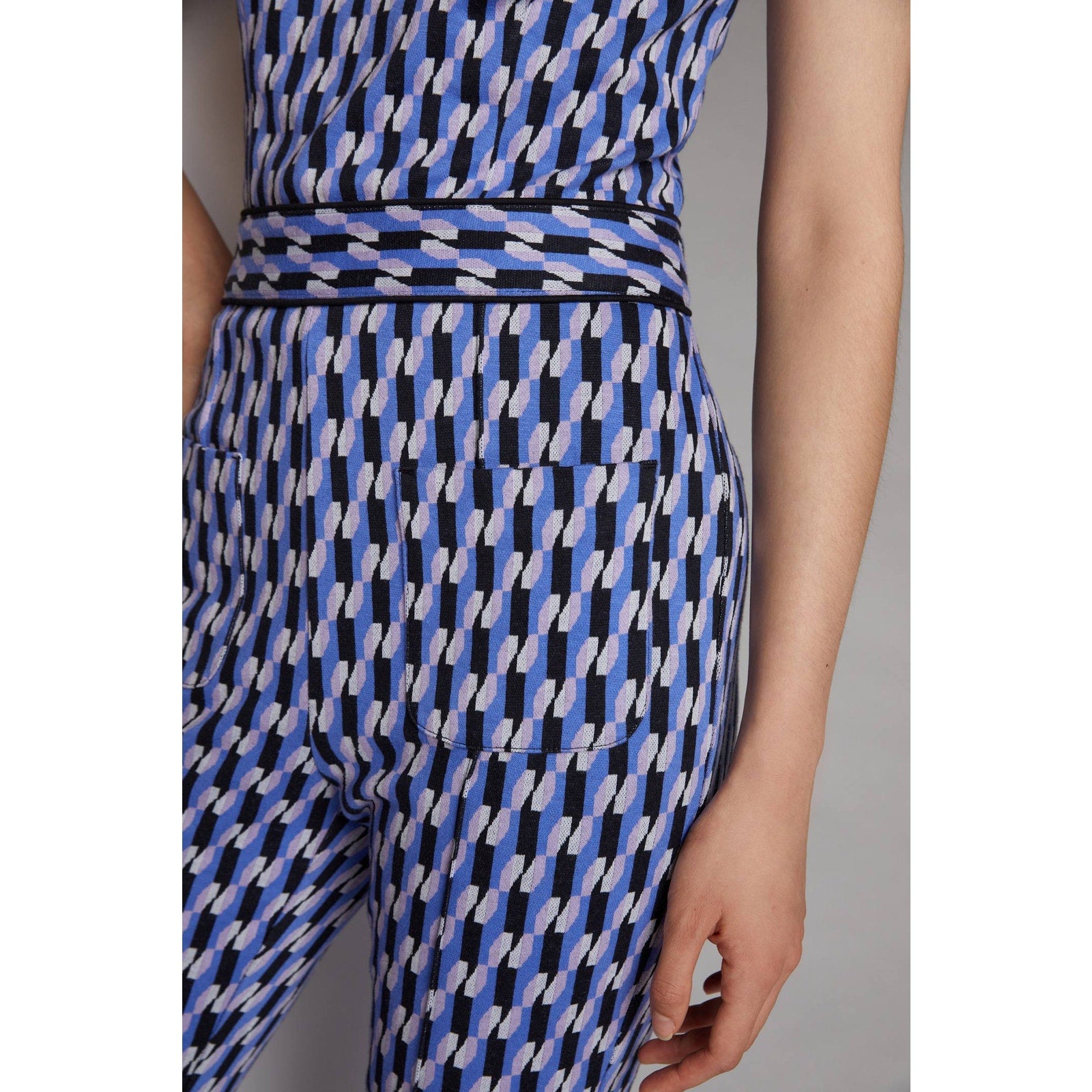New Anthropologie Maeve Ponte Wide-Leg Jumpsuit $160 Medium Blue