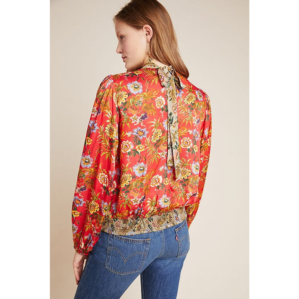 Anthropologie Toscana Peasant Floral Blouse