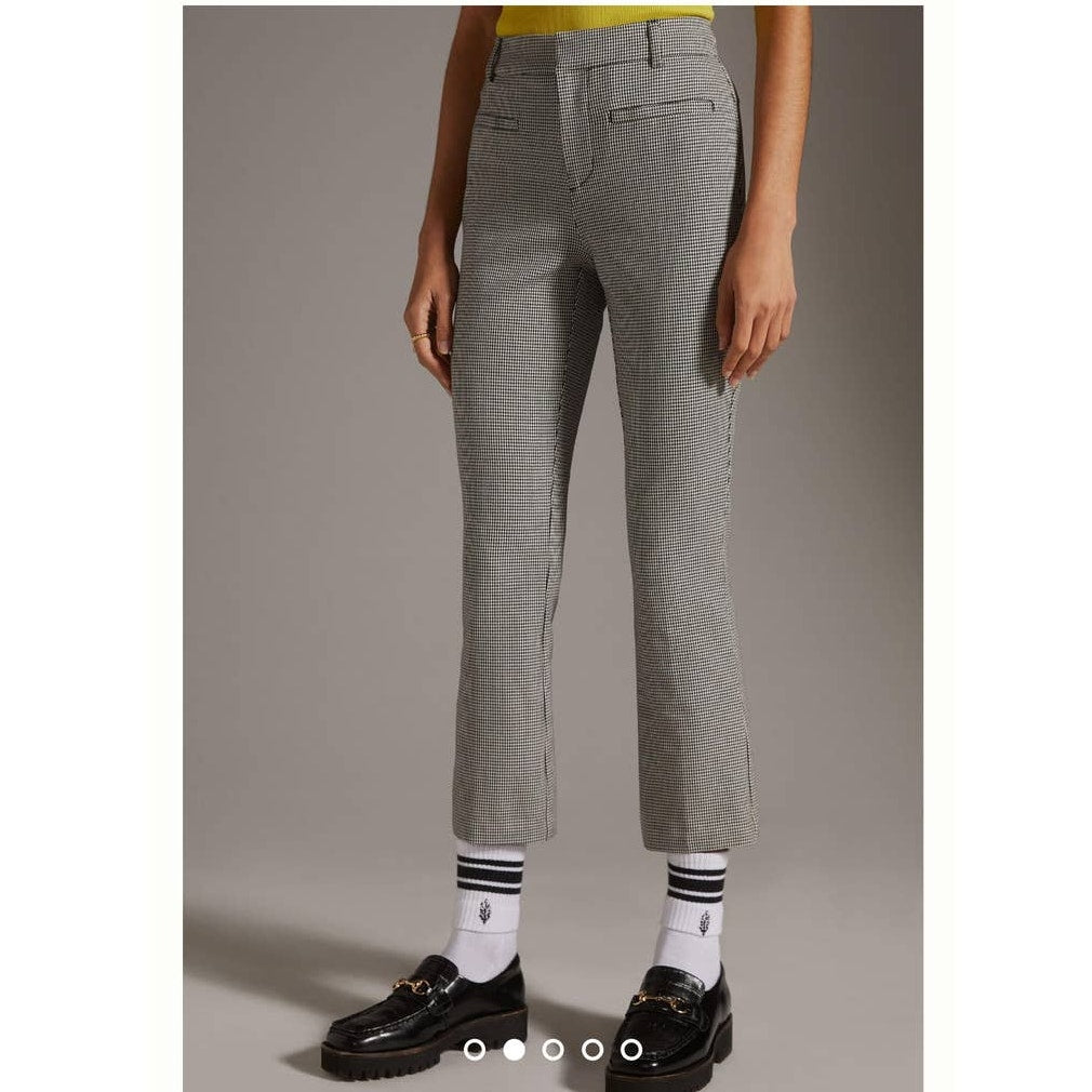 New Anthropologie Maeve The Essential Slim Kick Flare Pants $128 SIZE 6 Gray