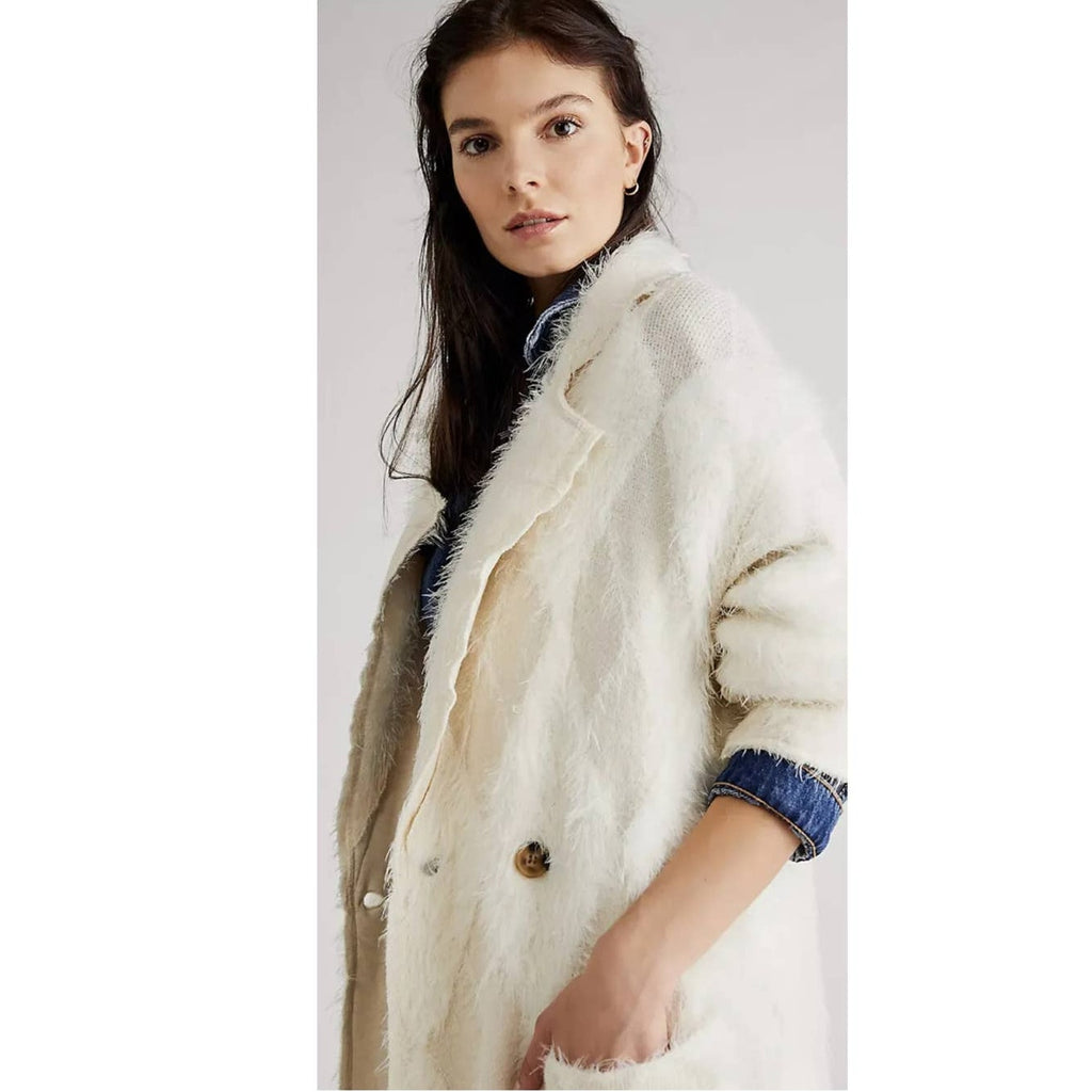 Free People David Cardi Fuzzy Coatigan