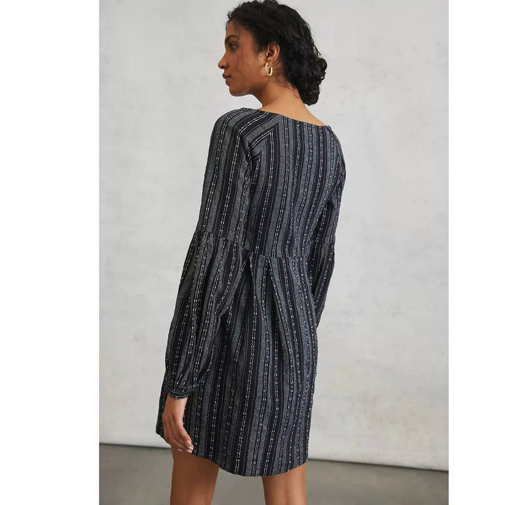 New Anthropologie x AFTERNOON Siobhan Tunic Dress $168 SIZE 2 Black Long Sleeve