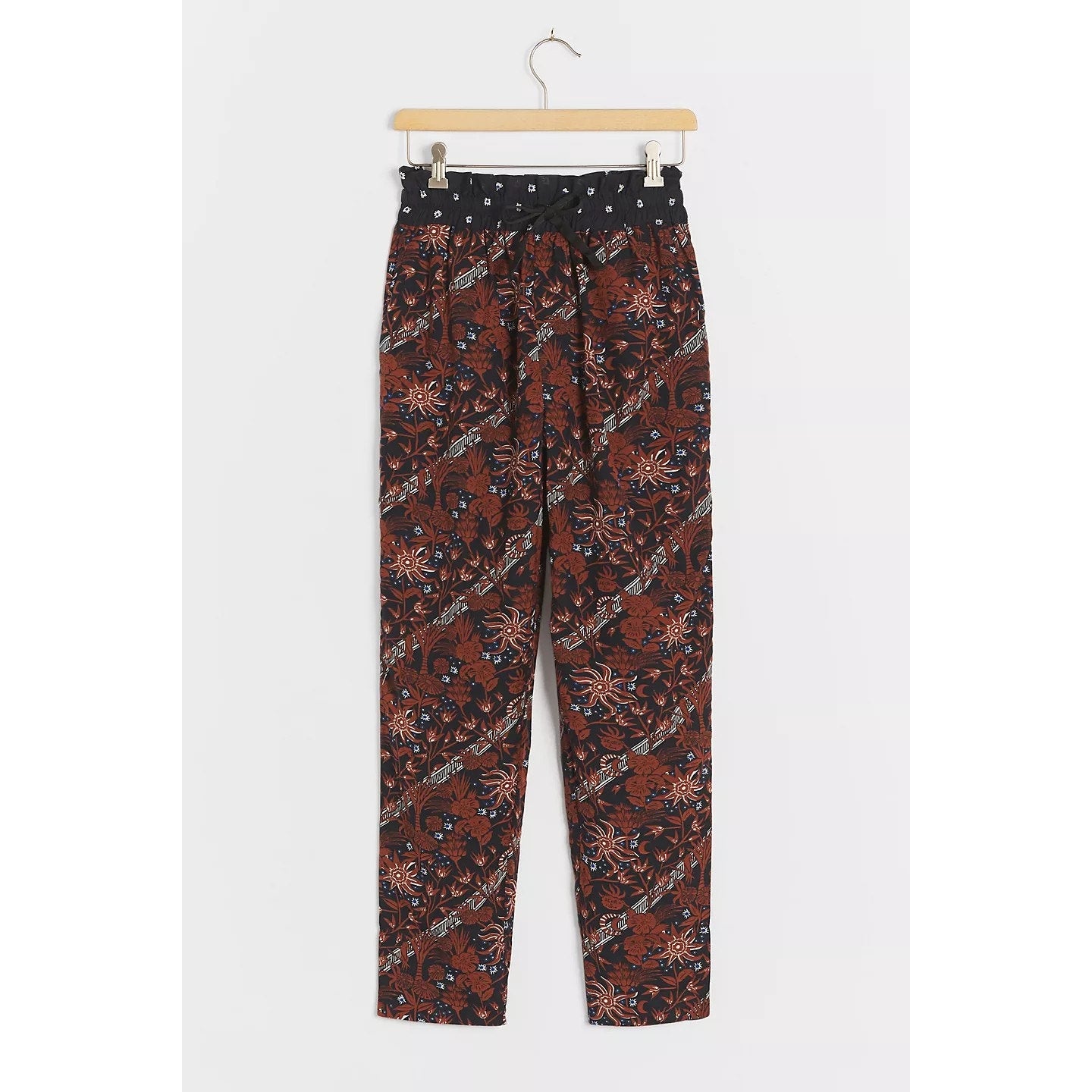 New Anthropologie Scotch & Soda Hanley Trousers $125 SMALL Floral Elastic Waist