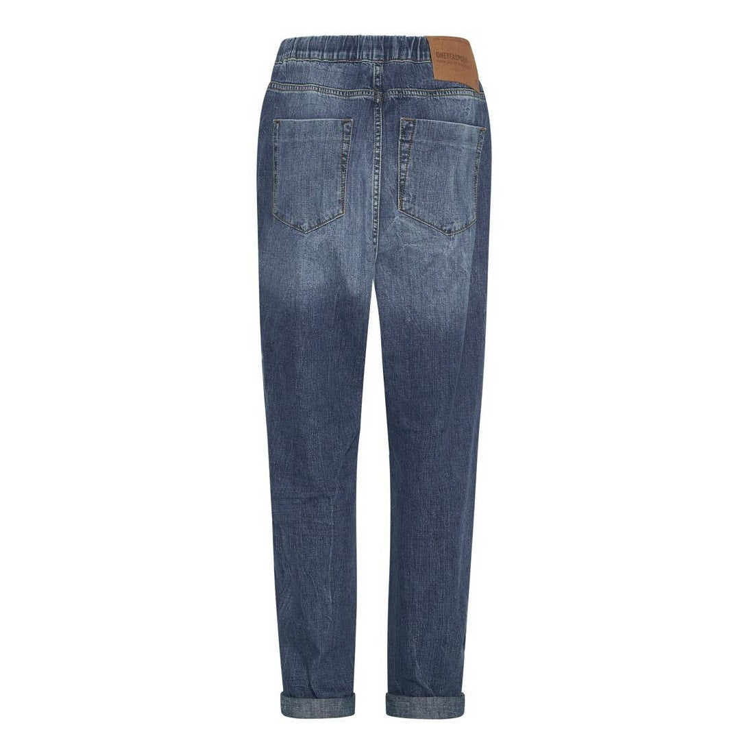 New One Teaspoon HIGH WAIST SHABBIES DRAWSTRING JEANS $180 Resort Blue SMALL 26