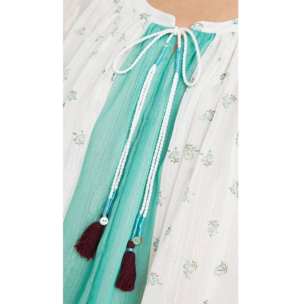 New Anthropologie Daniel Rainn Kaya Peasant Blouse $128 SMALL PETITE Long Sleeve