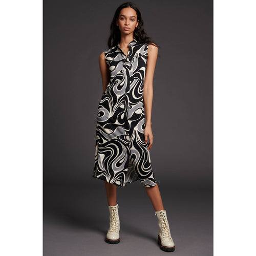 Anthropologie Corey Lynn Calter Gabriela Midi Shirtdress MEDIUM Black Anthropologie