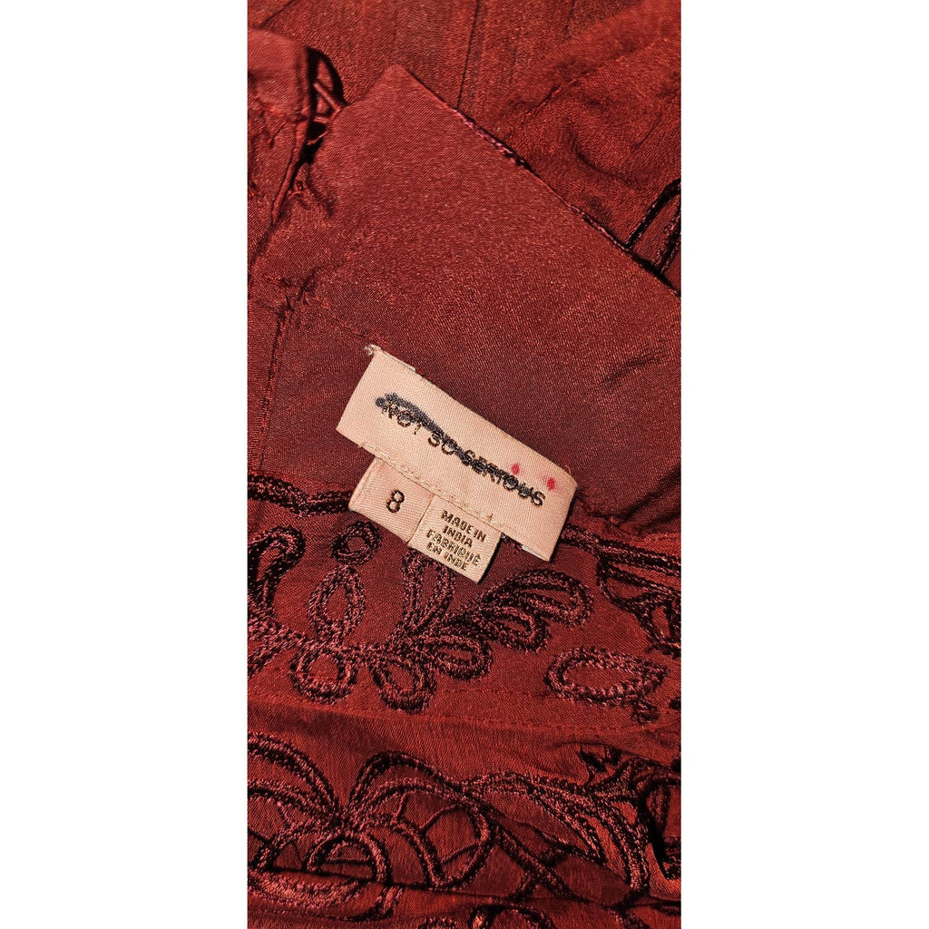 New Anthropologie Lace Mini Dress Not So Serious by Pallavi Mohan SIZE 8 Wine