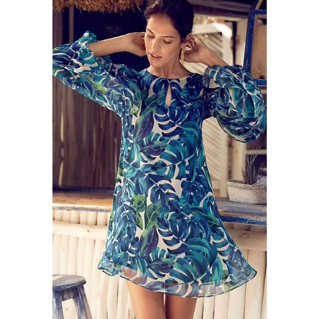 New Anthropologie Parterre Swing Mini Dress By Chloe Oliver Effortless $188 XS