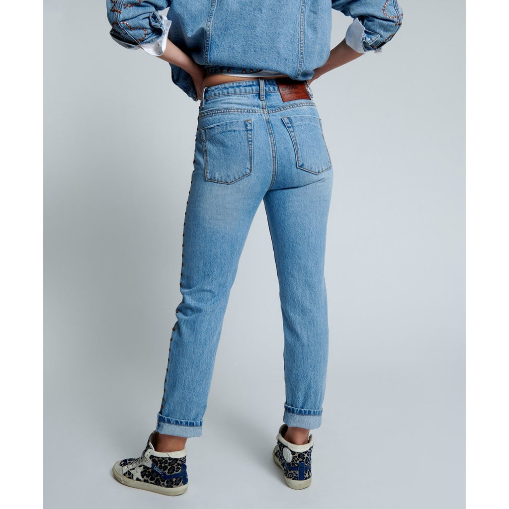 New One Teaspoon Studded High Waist Awesome Baggies Denim Jeans $180 SIZE 26