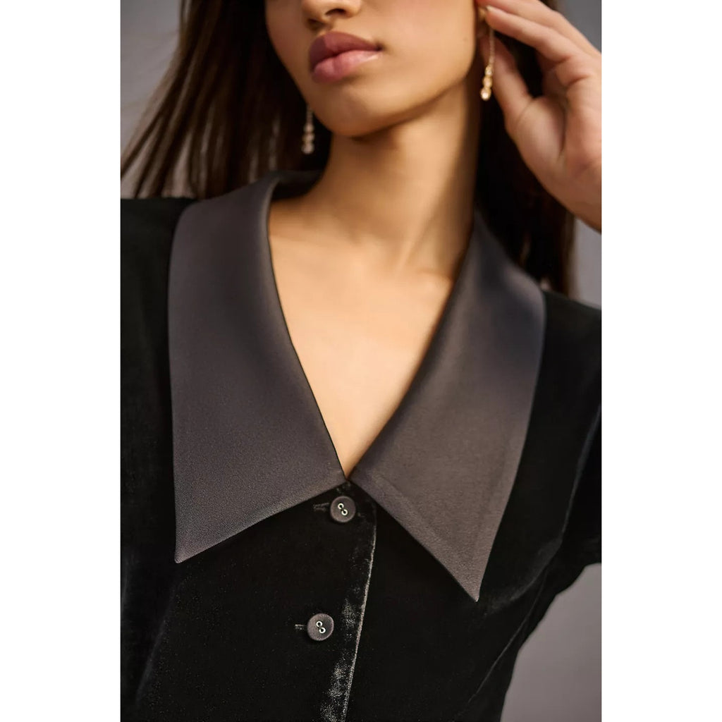 New Anthropologie Favorite Daughter The Dynasty Velvet Mini Dress $328 Sz 2