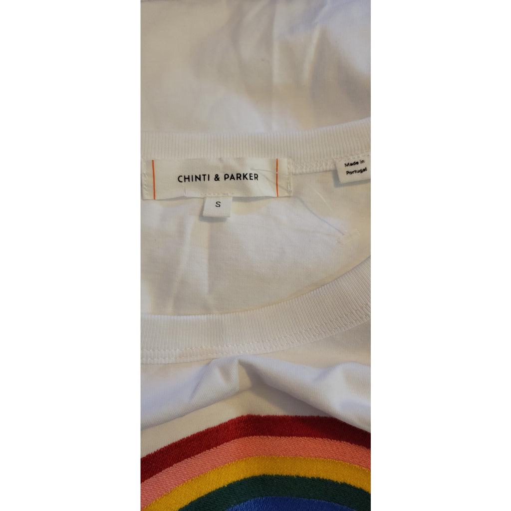 New Anthropologie Dreamer Rainbow Graphic Tee Chinti & Parker $150 Small