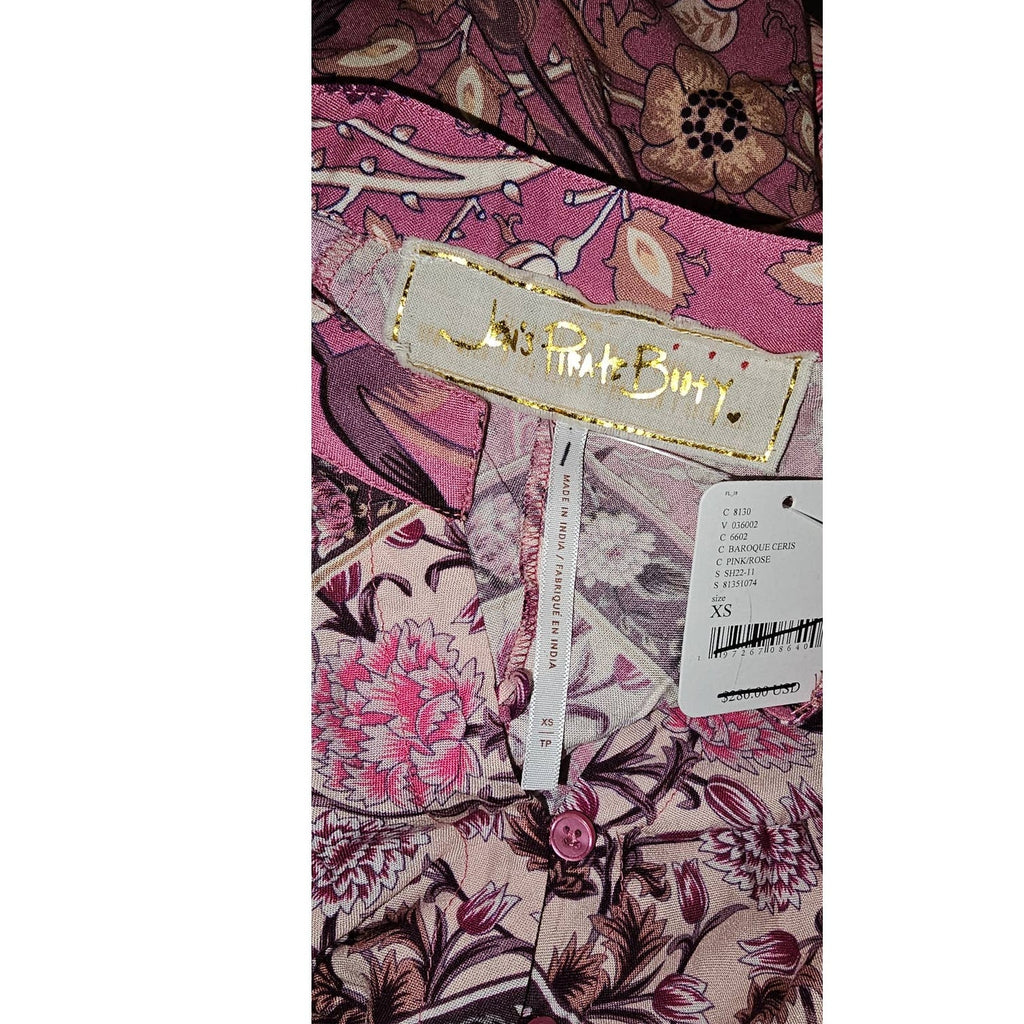 New Free People Jen's Pirate Booty Baroque Hyacinth Gown $286 X-SMALL Pink