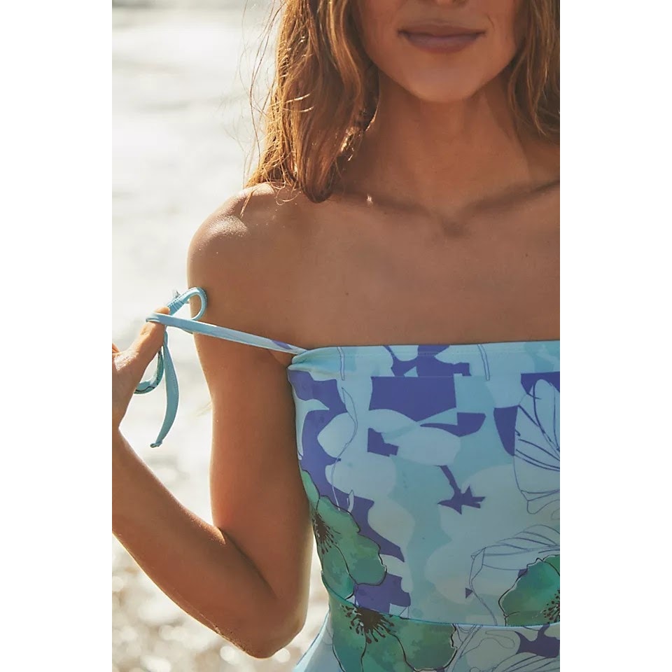 New FREE PEOPLE Roopa x Beth Richards Straight Floral One-Piece SWIMSUIT $250 XS