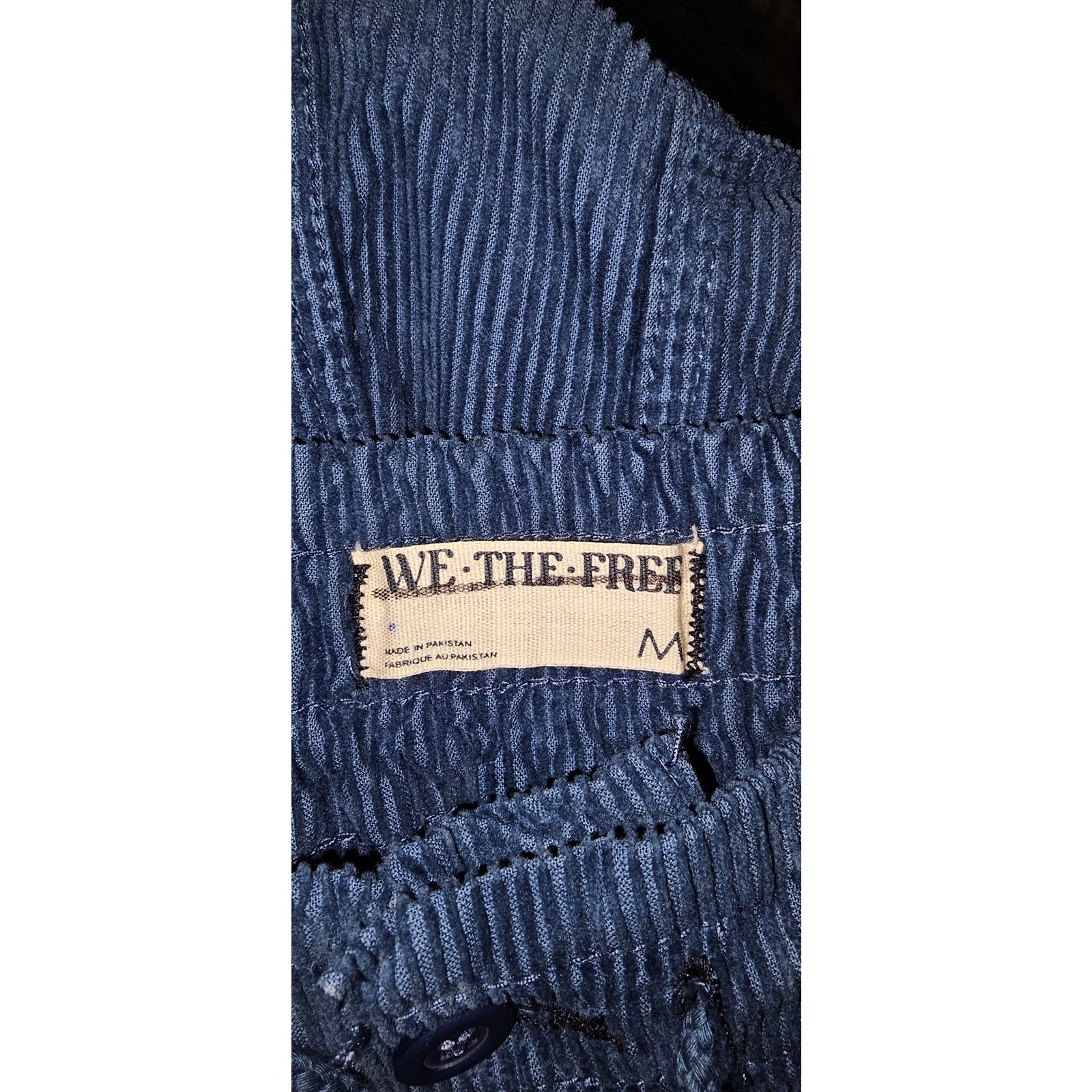 Free People Modern Love Pull-On Cord Jeans $148 MEDIUM Blue