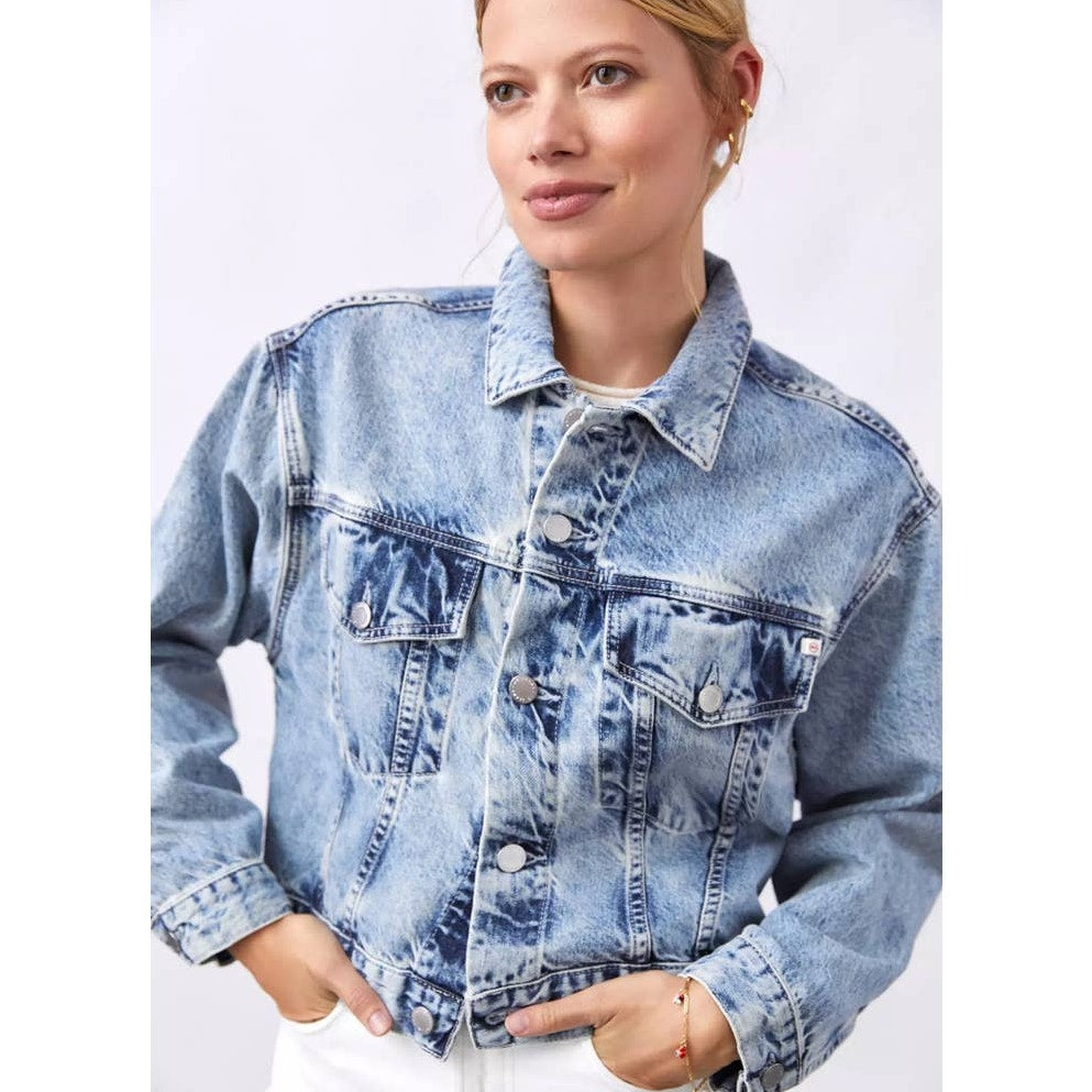 New Anthropologie AG The Mirah Denim Button Jacket $245 SMALL