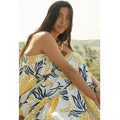 New Anthropologie Flounced Floral Maxi Dress $188 Yellow MEDIUM Pineapple