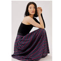 New Anthropologie Let Me Be Textured Geo Maxi Skirt $160 SMALL Purple Motif