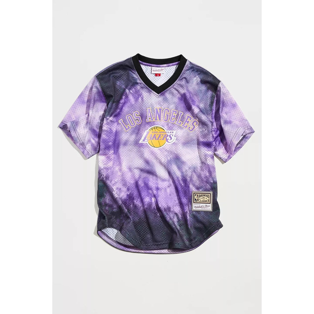 Mitchell & Ness Los Angeles Lakers Tie-Dye Mesh Jersey Tee Size Large Mitchell & Ness