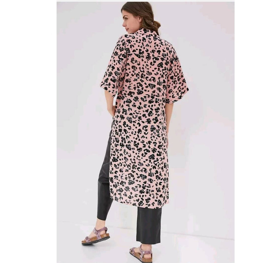 New Anthropologie Maeve Rita Abstract Button Tunic Blouse $88 X-SMALL Whimsical