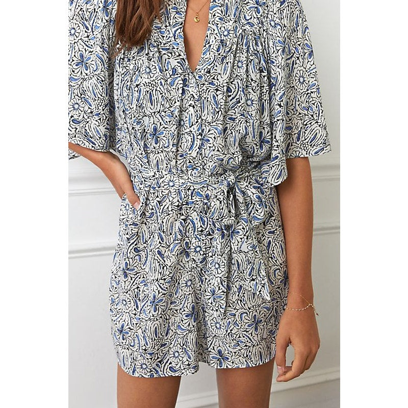 Anthropologie Breezy Floral Lounge Romper