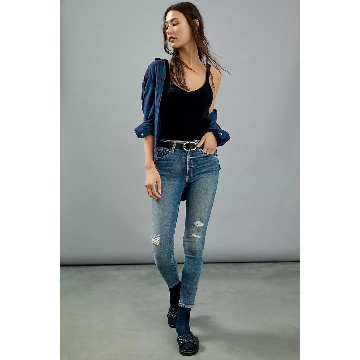 New Anthropologie Joe's The Charlie High-Rise Skinny Ankle Jeans $248 Ardent 26