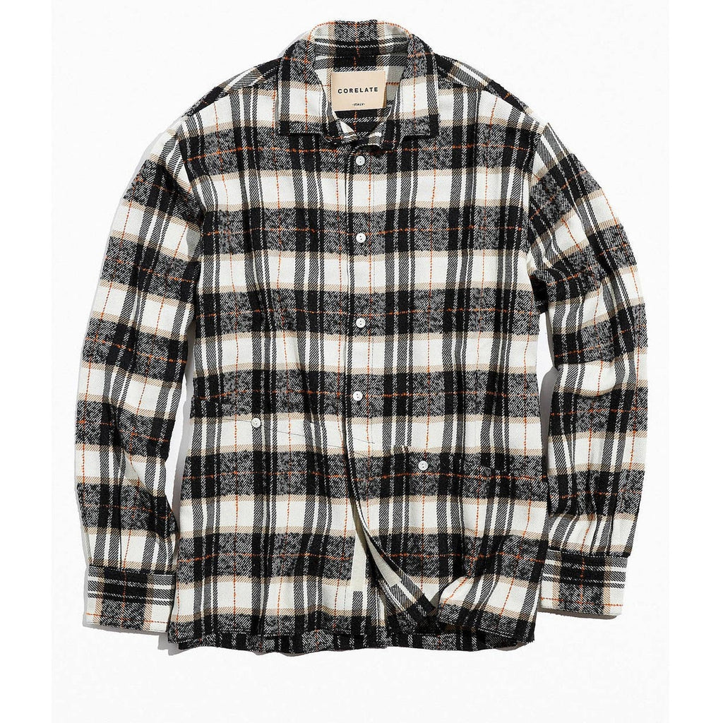 UO x Corelate Heavyweight Button-Down Long Sleeve Shirt MEDIUM Black Corelate x Urban Outfitters