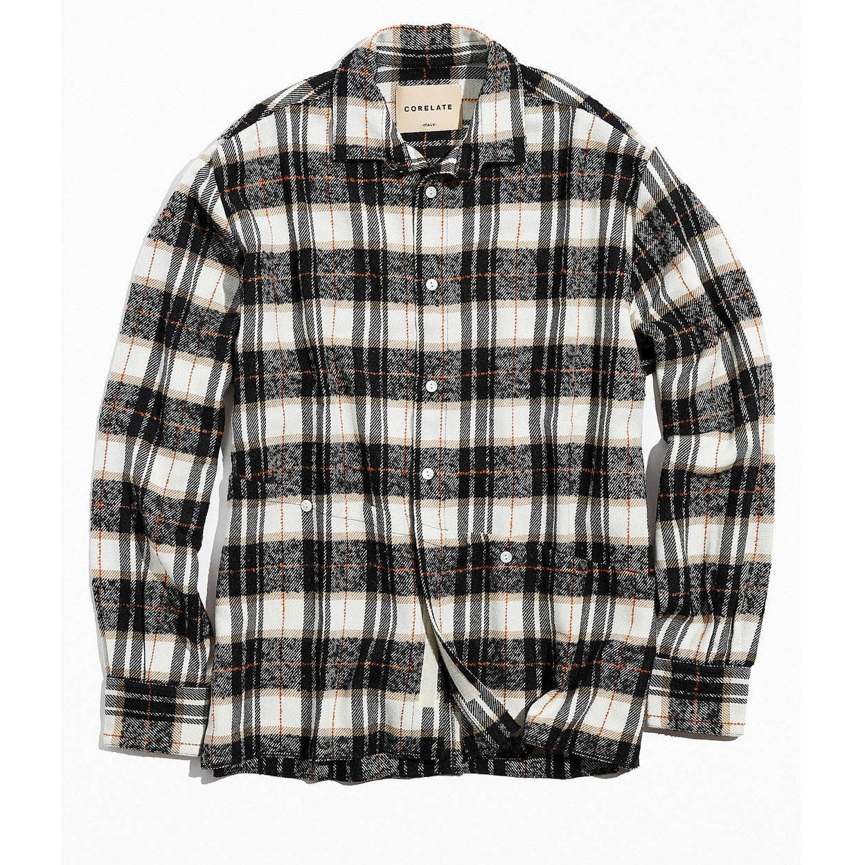 UO x Corelate Heavyweight Button-Down Long Sleeve Shirt MEDIUM Black Corelate x Urban Outfitters