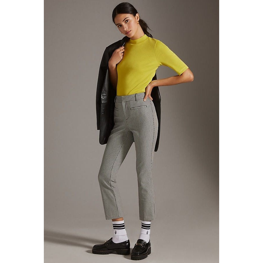 New Anthropologie Maeve The Essential Slim Kick Flare Pants $128 SIZE 6 Gray