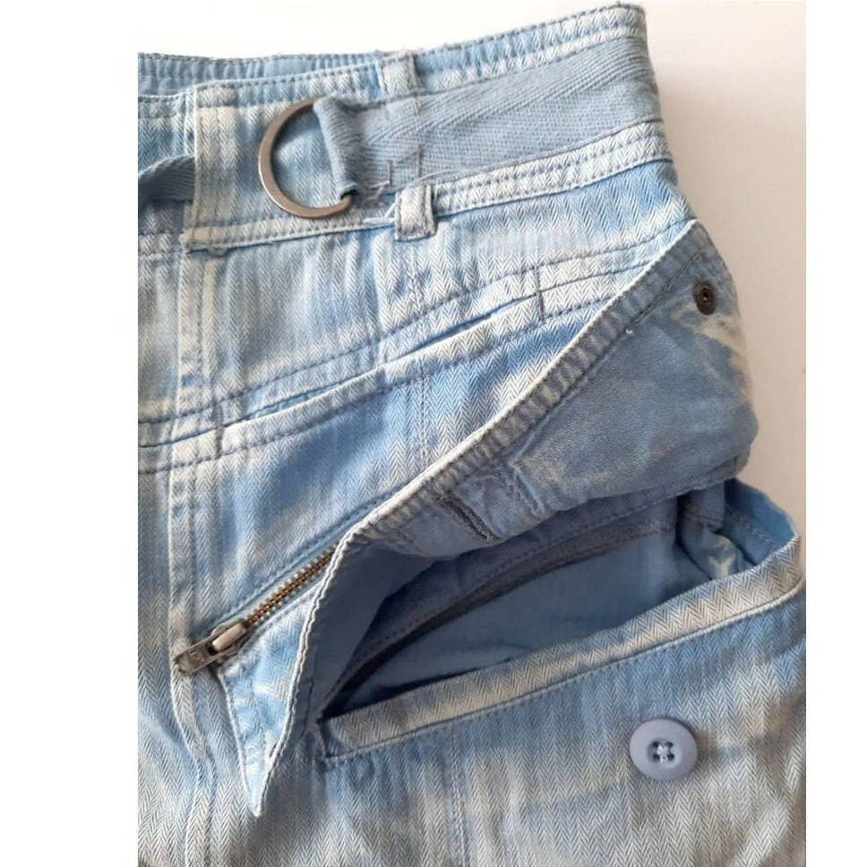 New Free People Wilder Mid-Rise Pants $228 SMALL Cargo Utility Zip Slouchy