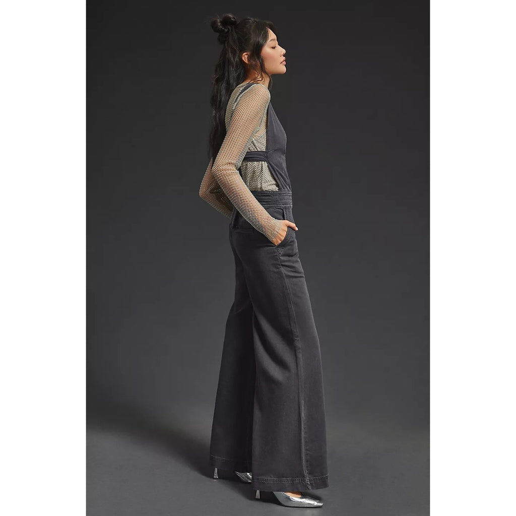 New Anthropologie Pilcro Puddle Jumpsuit $178 SIZE 25 Black