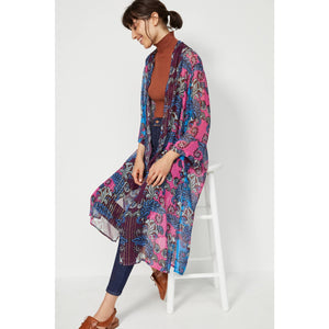 New Anthropologie BL-NK Alexandra Duster Bohemian Kimono $148 ONESIZE Floral