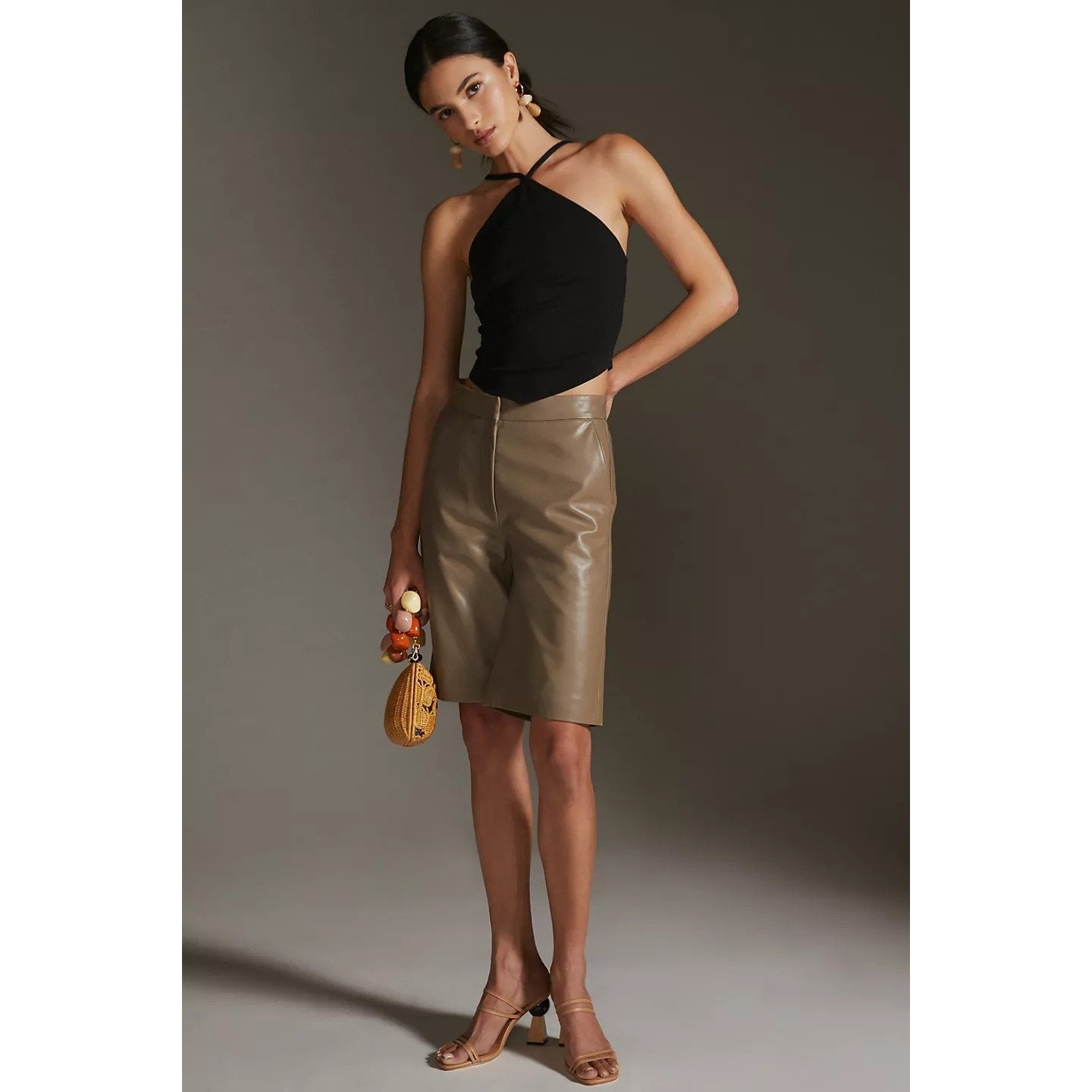 New Anthropologie Just Female Roxy Bermuda Shorts $228 SIZE 34 XS Pine Bark