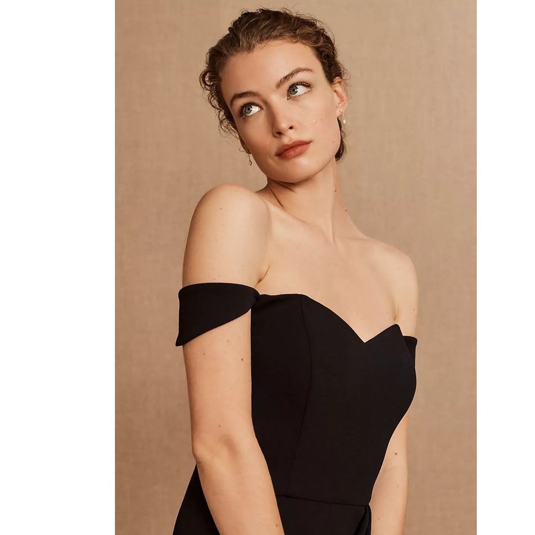New Anthropologie BHLDN Rossi Crepe Maxi Dress $220 SIZE 16 Black
