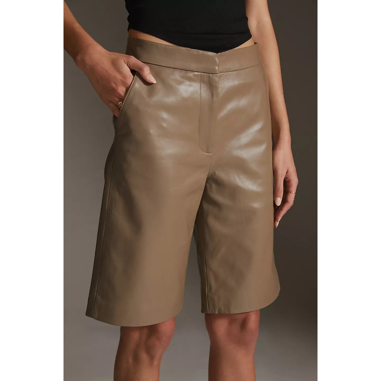 New Anthropologie Just Female Roxy Bermuda Shorts $228 SIZE 34 XS Pine Bark