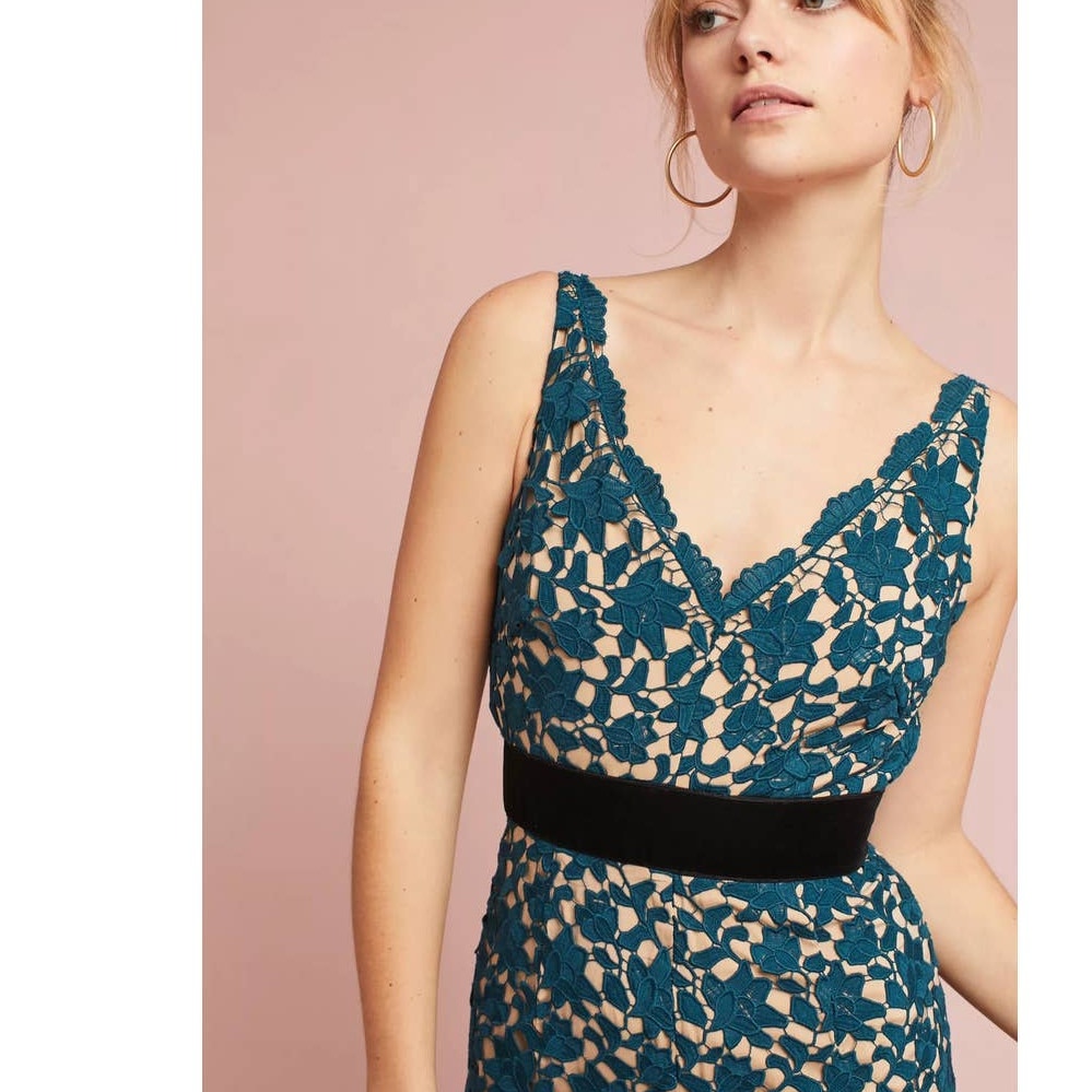 Anthropologie Monique Lace V-Neck Jumpsuit
