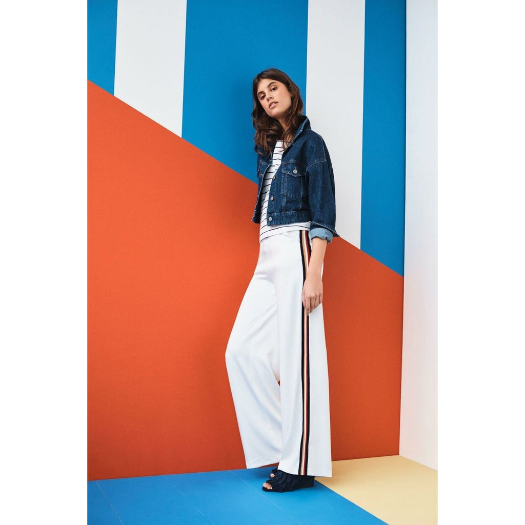 New Anthropologie Line + Dot Frances Chromanance Wide-Leg Pants $128 Sz X-SMALL