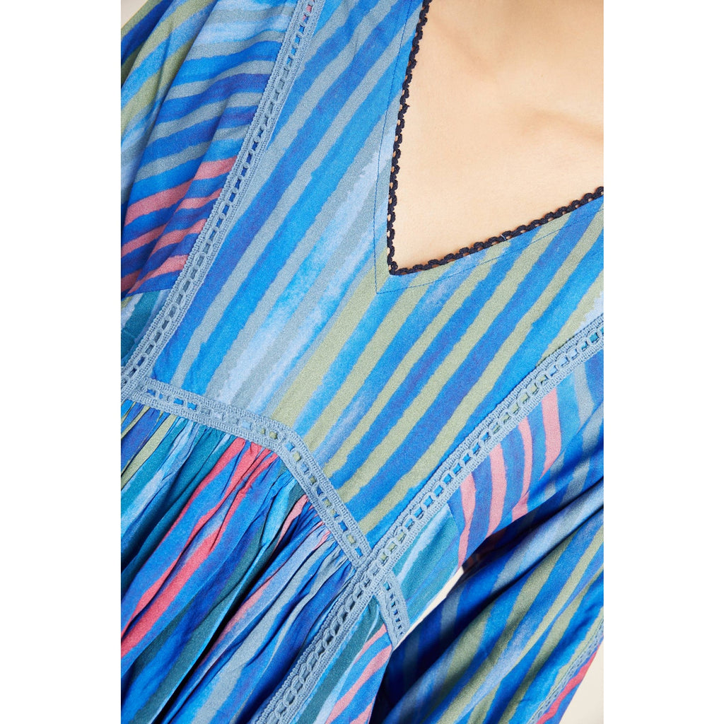 New Anthropologie x Conditions Apply Estelle Long Sleeve Striped Blouse $118 S